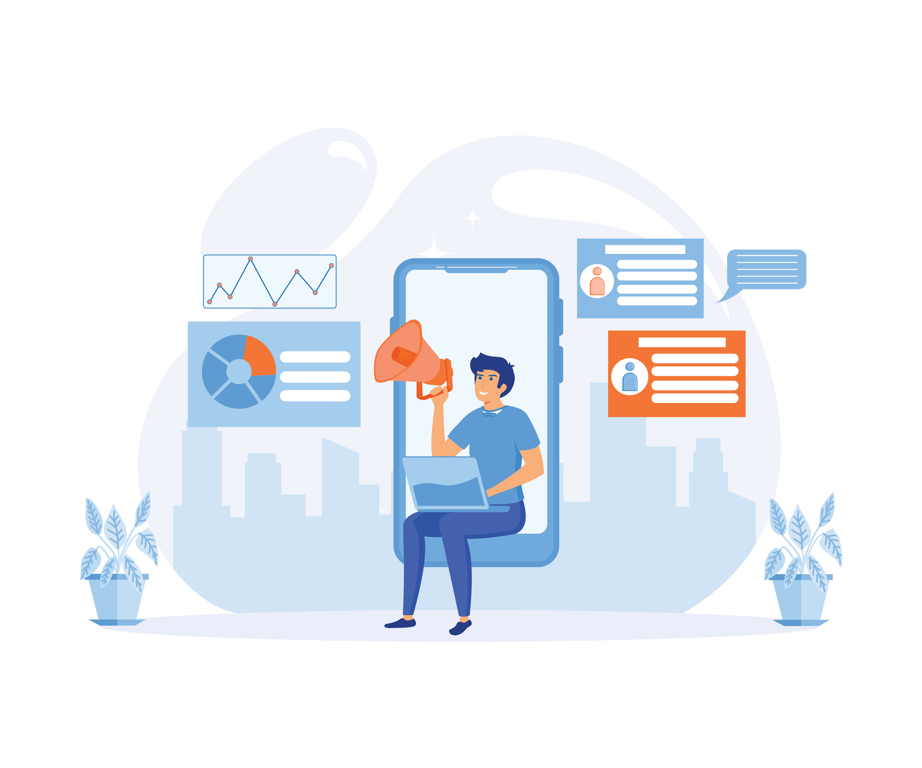 Refer a friend idea vector illustration concept for landing page template, affiliate partnership earn money, marketing, sharing referral business. flat vector modern illustration
